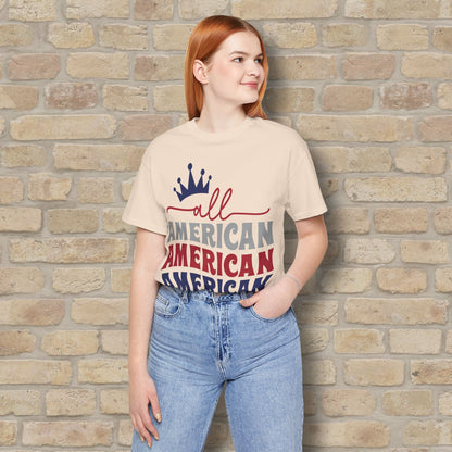 Mostly Text T-Shirts All American Mama Tee - Vibrant Styles