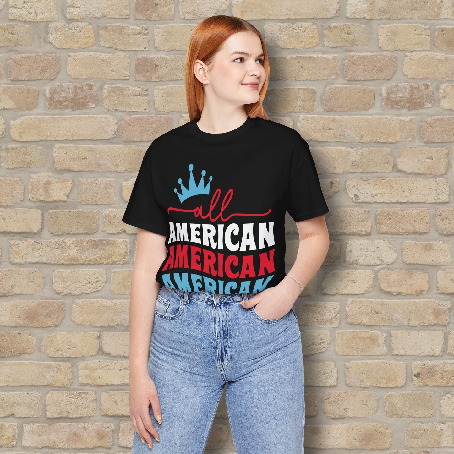 Mostly Text T-Shirts All American Mama Tee - Vibrant Styles