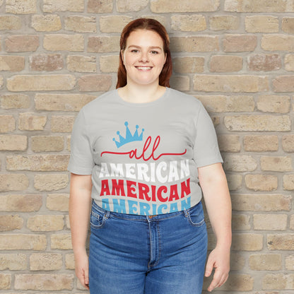 Mostly Text T-Shirts All American Mama Tee - Vibrant Styles