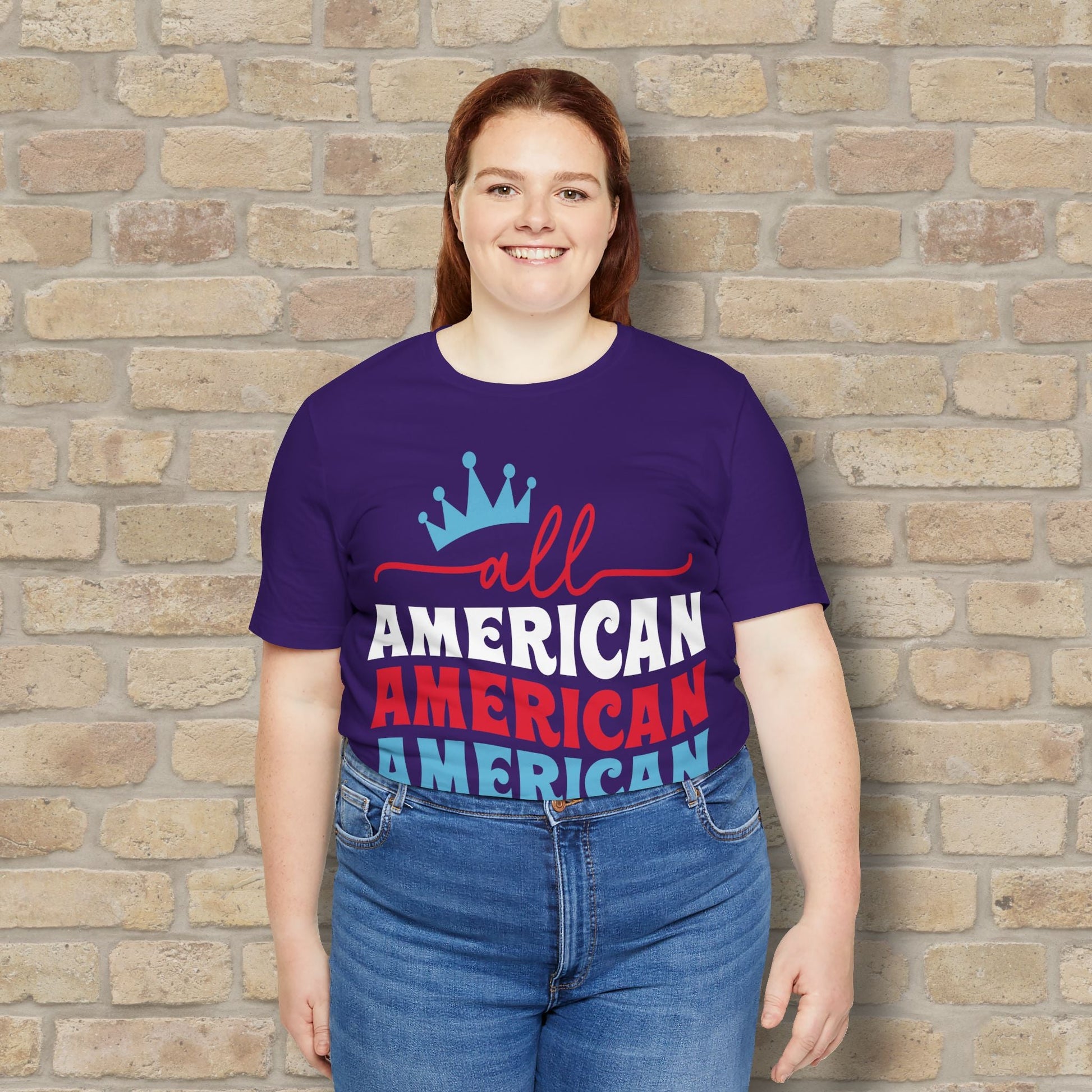 Mostly Text T-Shirts All American Mama Tee - Vibrant Styles