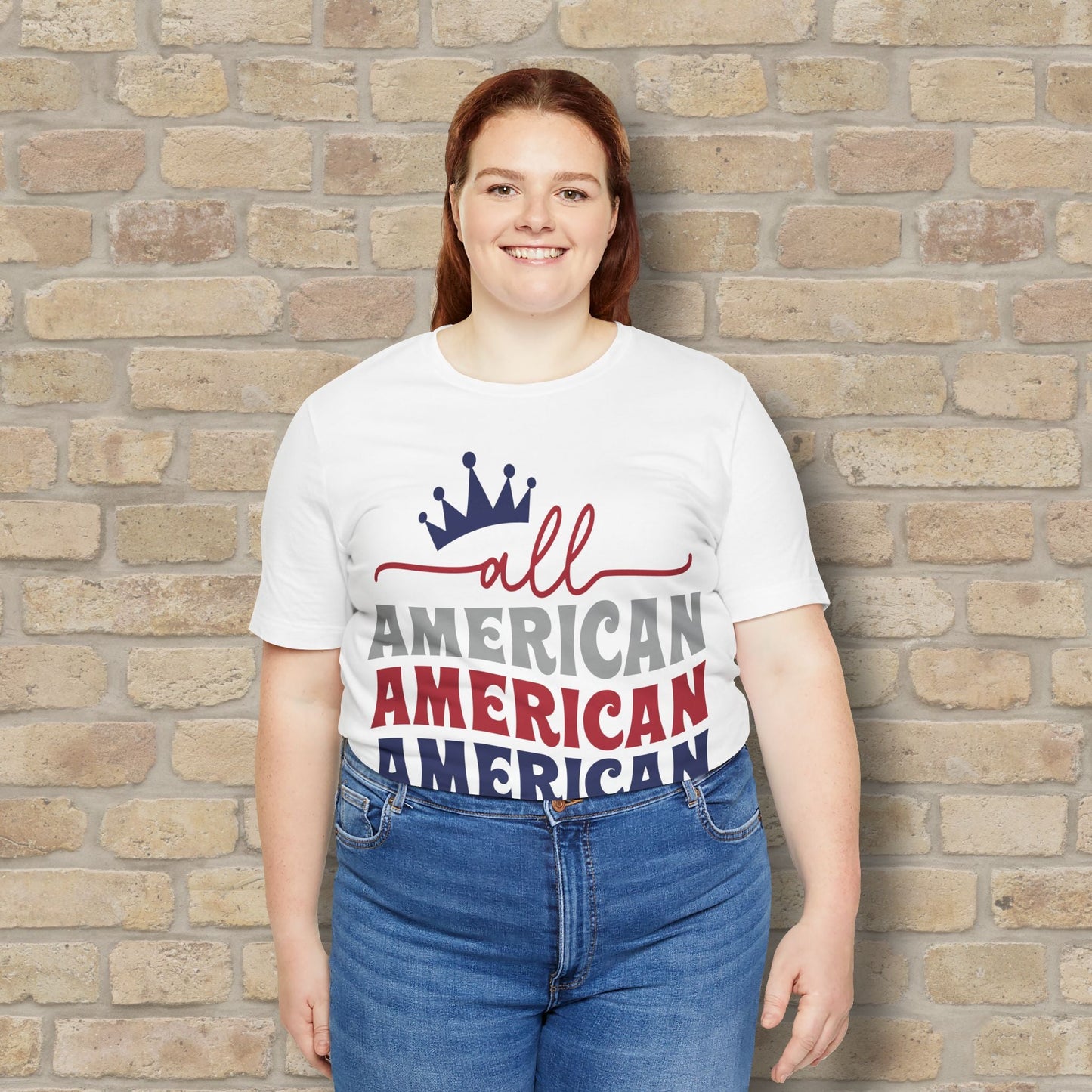 Mostly Text T-Shirts All American Mama Tee - Vibrant Styles