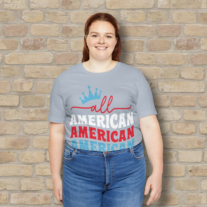Mostly Text T-Shirts All American Mama Tee - Vibrant Styles