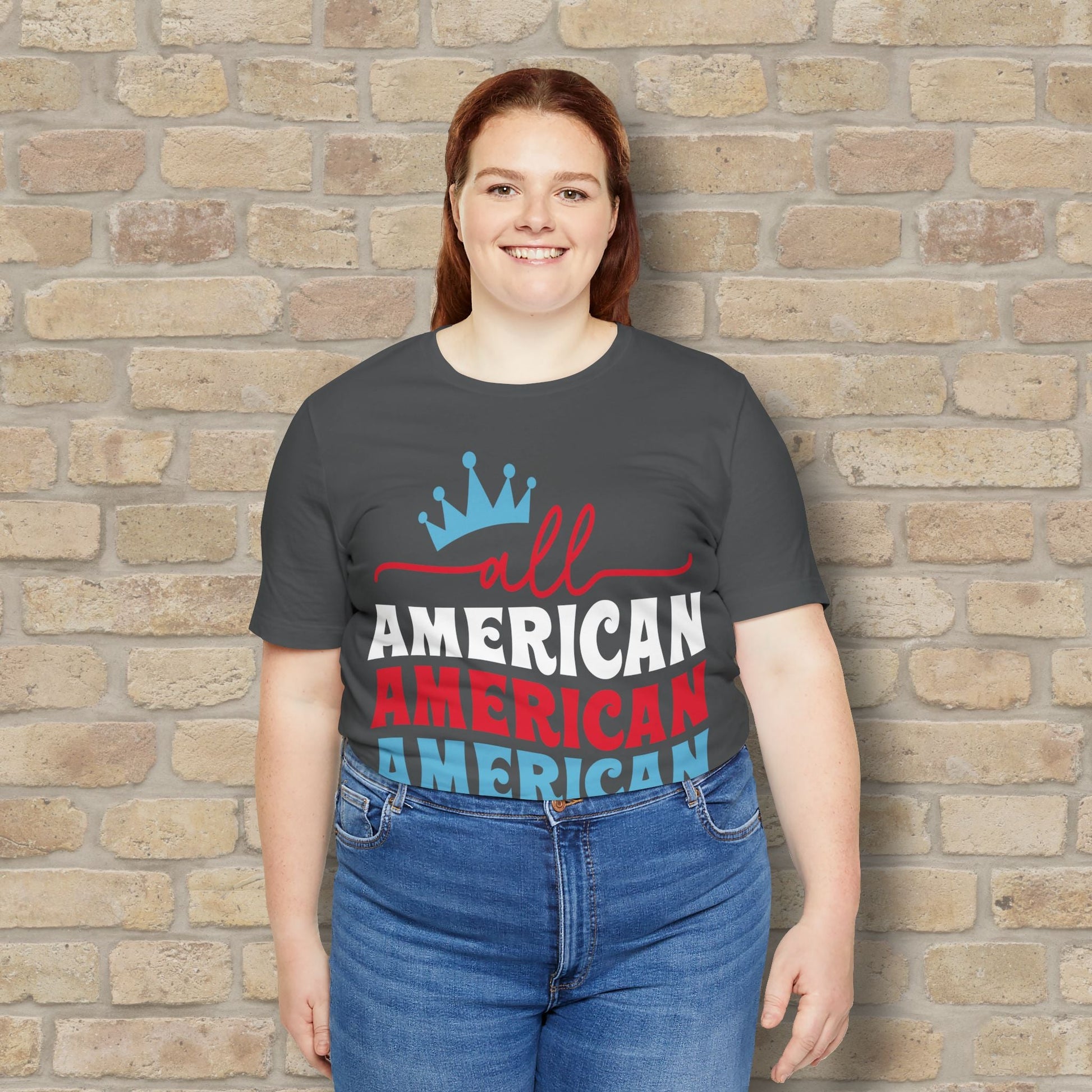 Mostly Text T-Shirts All American Mama Tee - Vibrant Styles