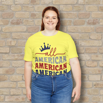 Mostly Text T-Shirts All American Mama Tee - Vibrant Styles