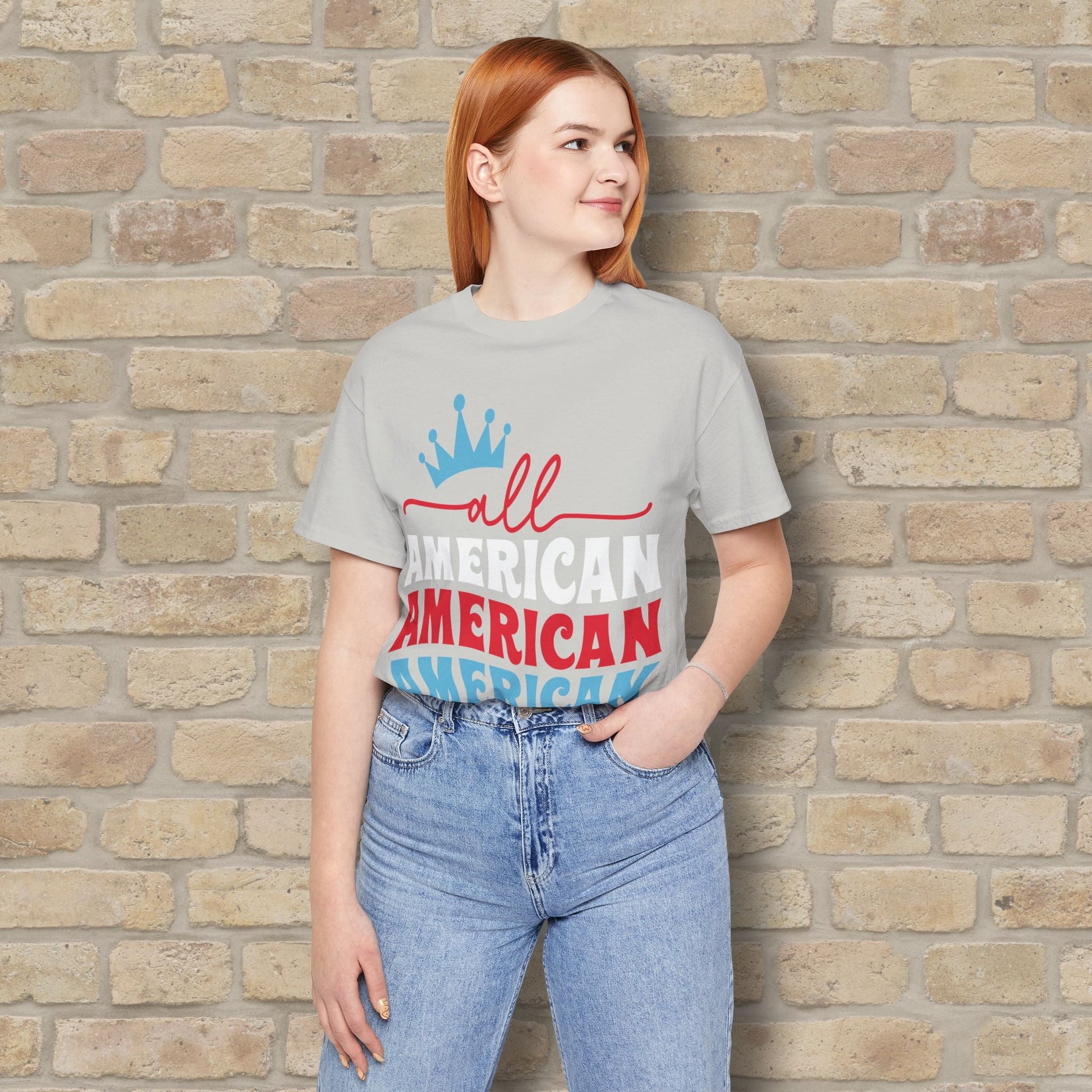 Mostly Text T-Shirts All American Mama Tee - Vibrant Styles