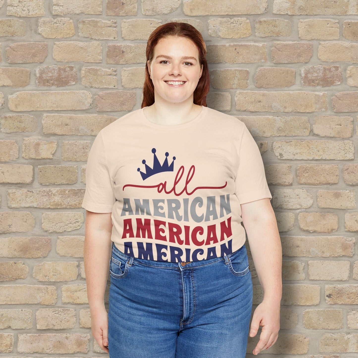 Mostly Text T-Shirts All American Mama Tee - Vibrant Styles
