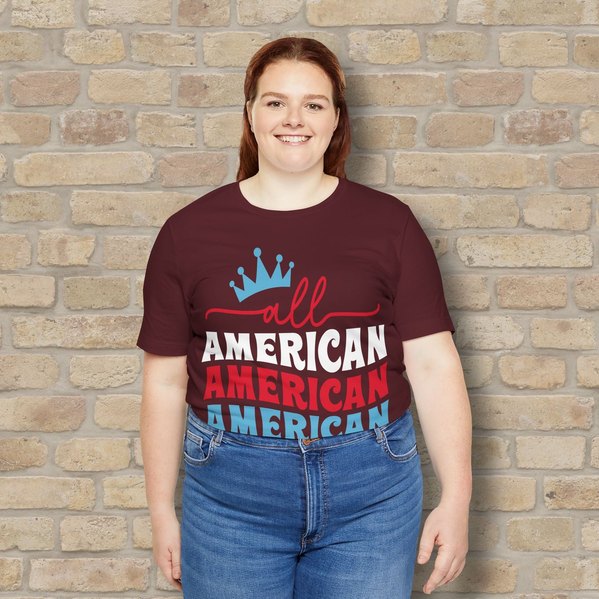Mostly Text T-Shirts All American Mama Tee - Vibrant Styles