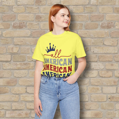 Mostly Text T-Shirts All American Mama Tee - Vibrant Styles