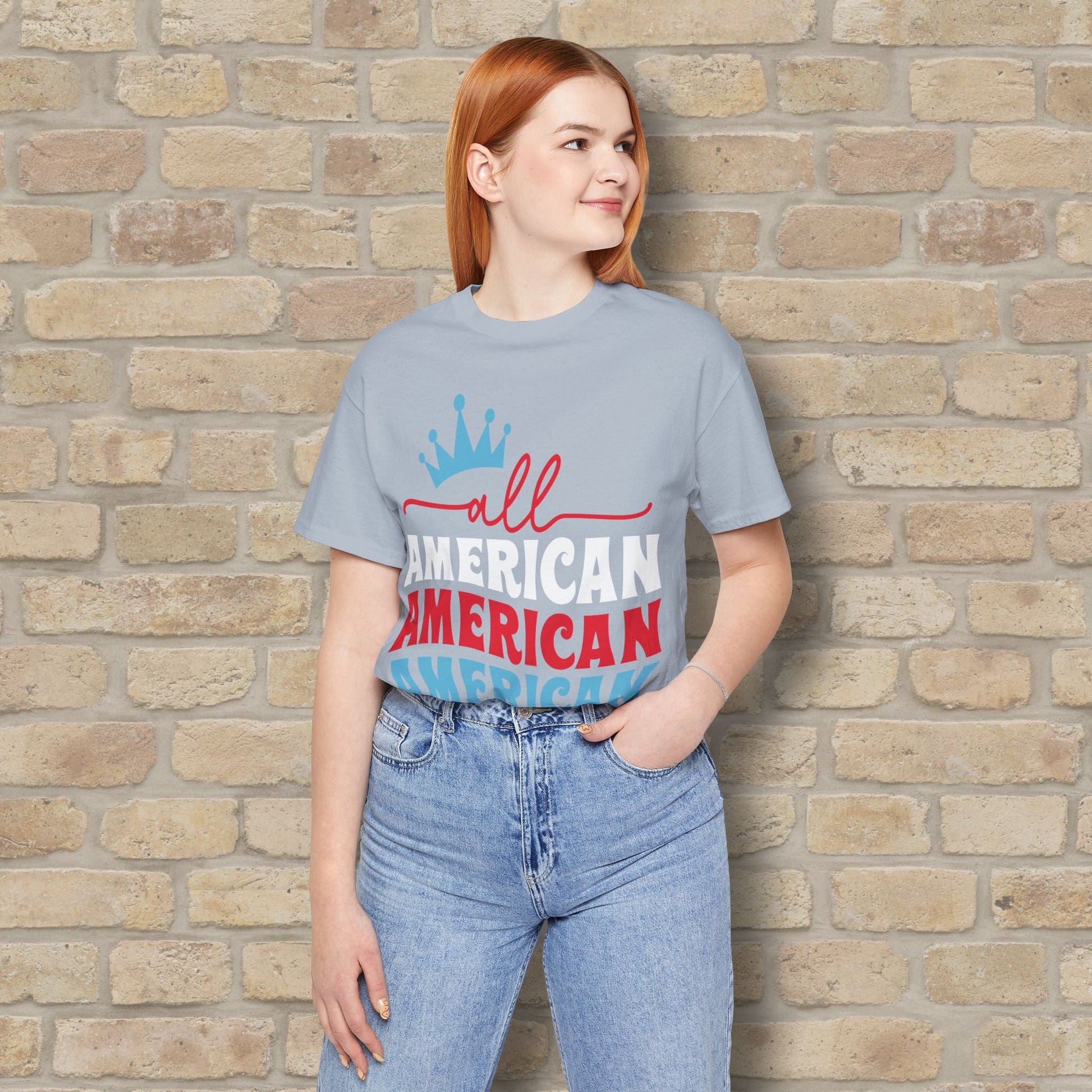 Mostly Text T-Shirts All American Mama Tee - Vibrant Styles