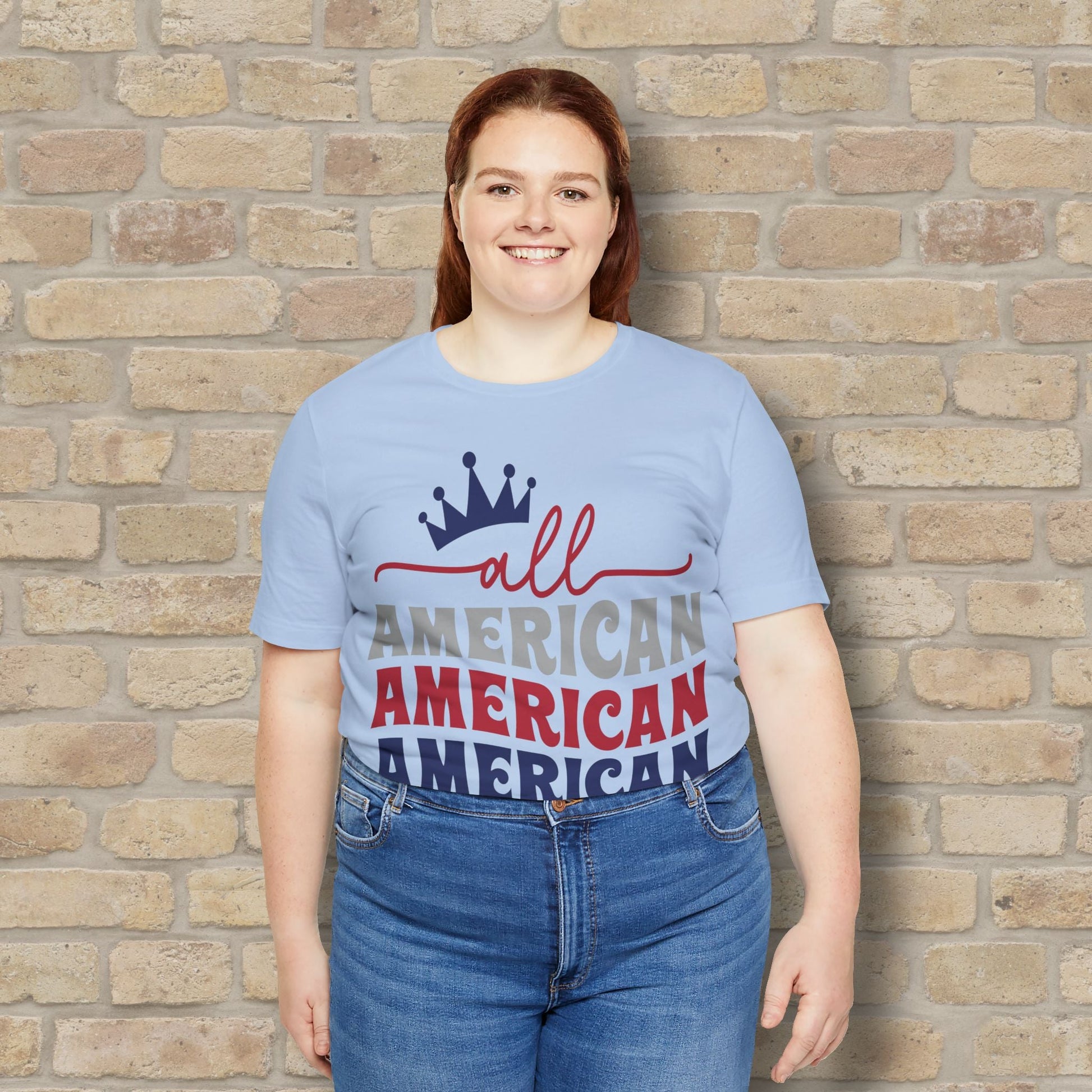 Mostly Text T-Shirts All American Mama Tee - Vibrant Styles