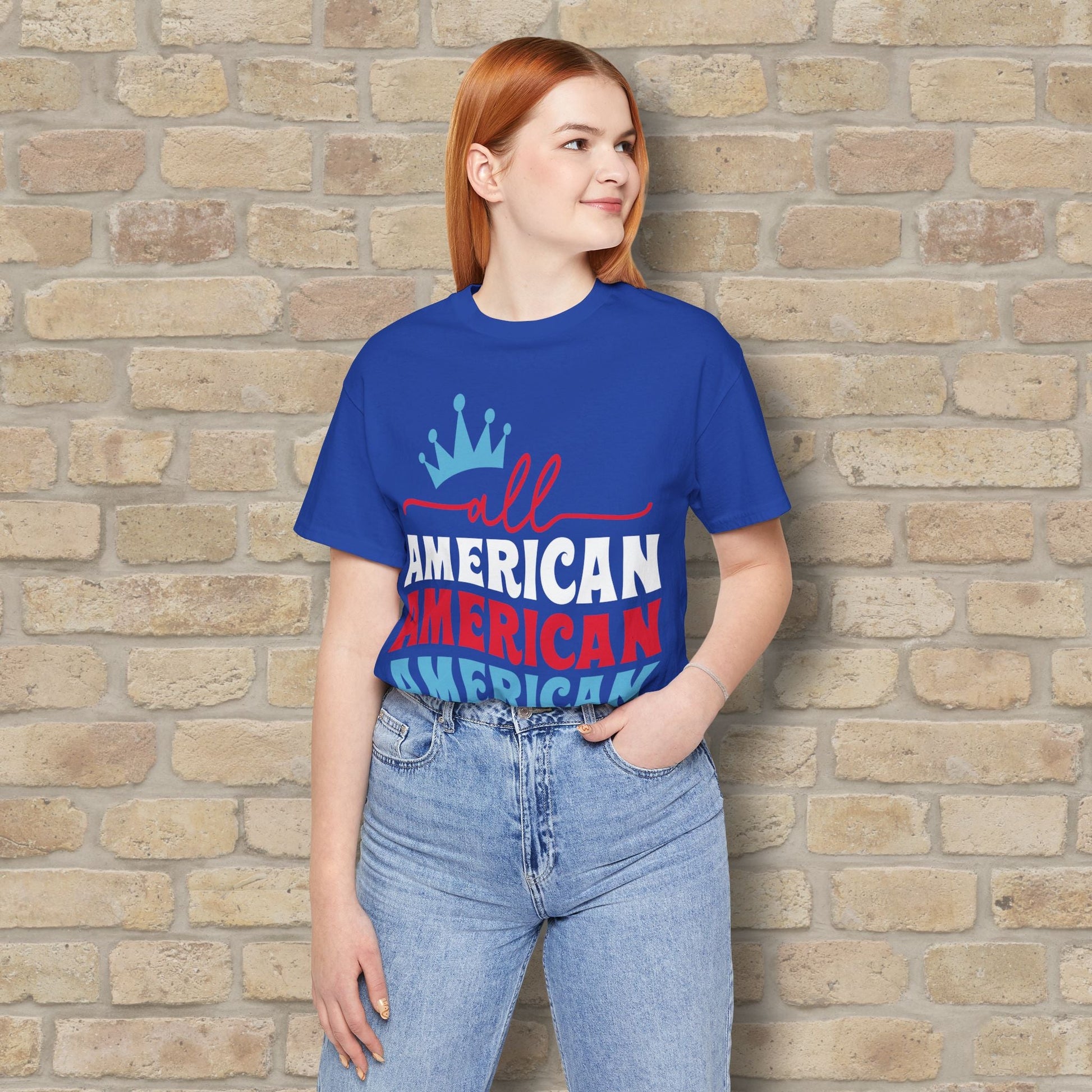 Mostly Text T-Shirts All American Mama Tee - Vibrant Styles