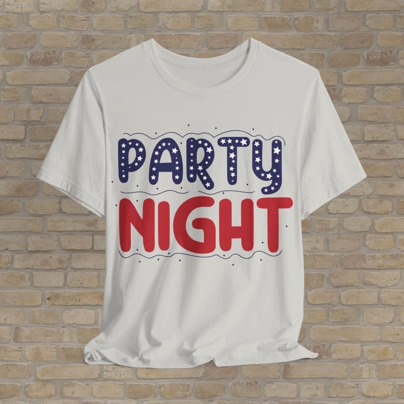 Text Only T-Shirts All - American Party Night Tee - Vibrant Styles