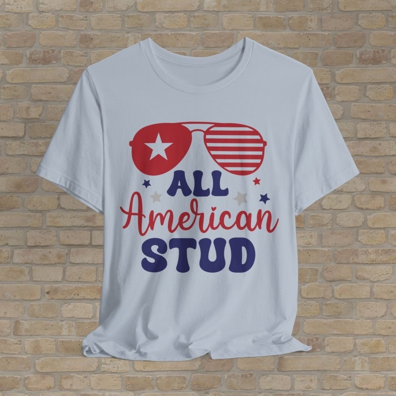 Graphic & Text T-Shirts All - American Stud Tee - Vibrant Styles