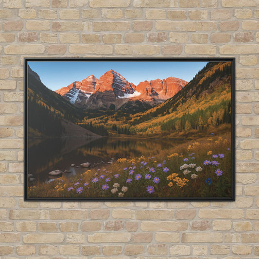 Canvas Alpenglow in Aspen Valley Matte Canvas, Pinewood Framed - Vibrant Styles