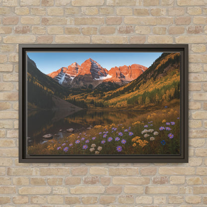 Canvas Alpenglow in Aspen Valley Matte Canvas, Pinewood Framed - Vibrant Styles
