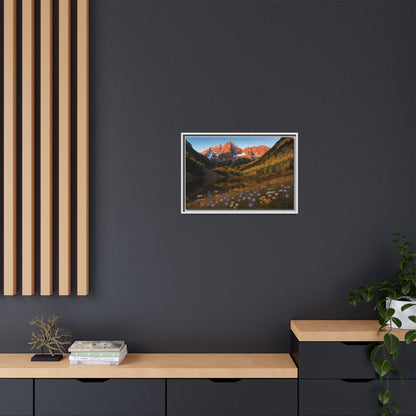 Canvas Alpenglow in Aspen Valley Matte Canvas, Pinewood Framed - Vibrant Styles