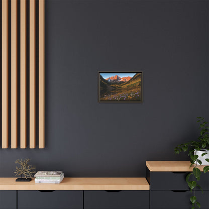 Canvas Alpenglow in Aspen Valley Matte Canvas, Pinewood Framed - Vibrant Styles