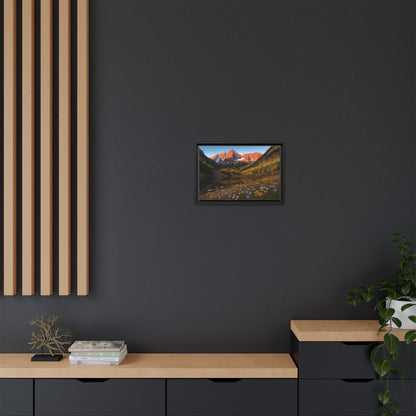 Canvas Alpenglow in Aspen Valley Matte Canvas, Pinewood Framed - Vibrant Styles