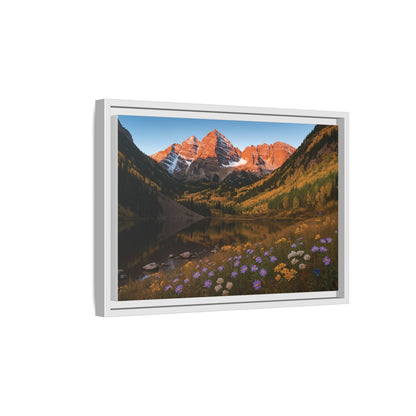 Canvas Alpenglow in Aspen Valley Matte Canvas, Pinewood Framed - Vibrant Styles