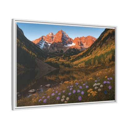 Canvas Alpenglow in Aspen Valley Matte Canvas, Pinewood Framed - Vibrant Styles