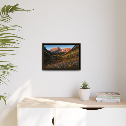 Canvas Alpenglow in Aspen Valley Matte Canvas, Pinewood Framed - Vibrant Styles