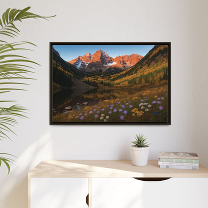 Canvas Alpenglow in Aspen Valley Matte Canvas, Pinewood Framed - Vibrant Styles