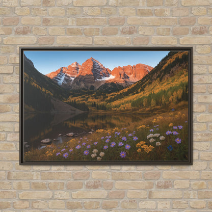 Canvas Alpenglow in Aspen Valley Matte Canvas, Pinewood Framed - Vibrant Styles