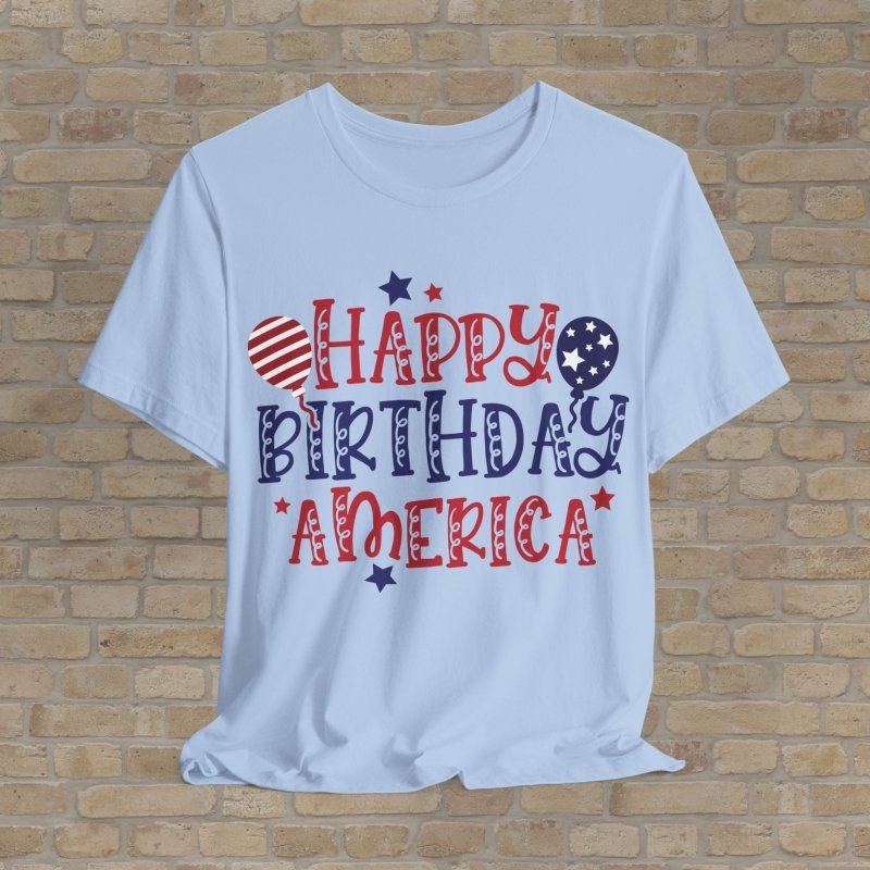 Mostly Text T-Shirts America's Birthday Bash Tee - Vibrant Styles