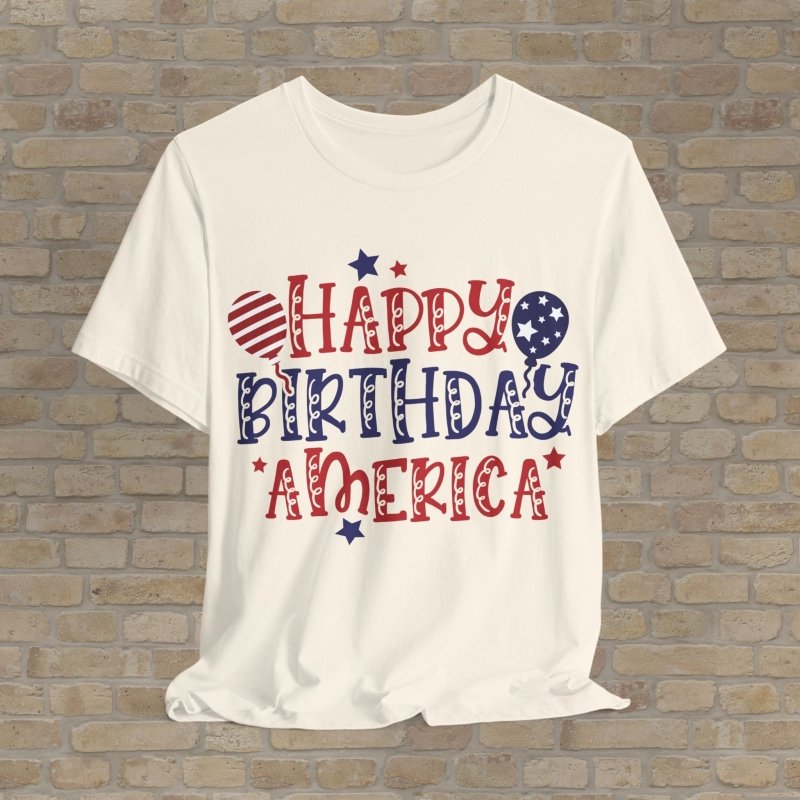 Mostly Text T-Shirts America's Birthday Bash Tee - Vibrant Styles