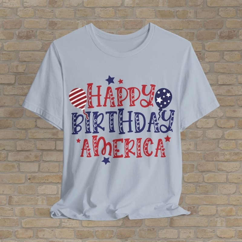 Mostly Text T-Shirts America's Birthday Bash Tee - Vibrant Styles