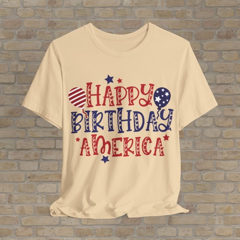 Mostly Text T-Shirts America's Birthday Bash Tee - Vibrant Styles