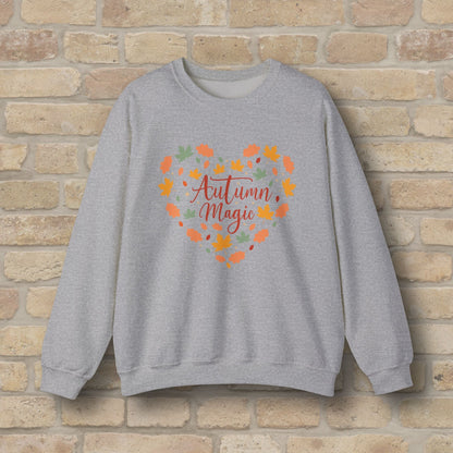 Graphic & Text Autumn Magic Heart Sweatshirt - Vibrant Styles