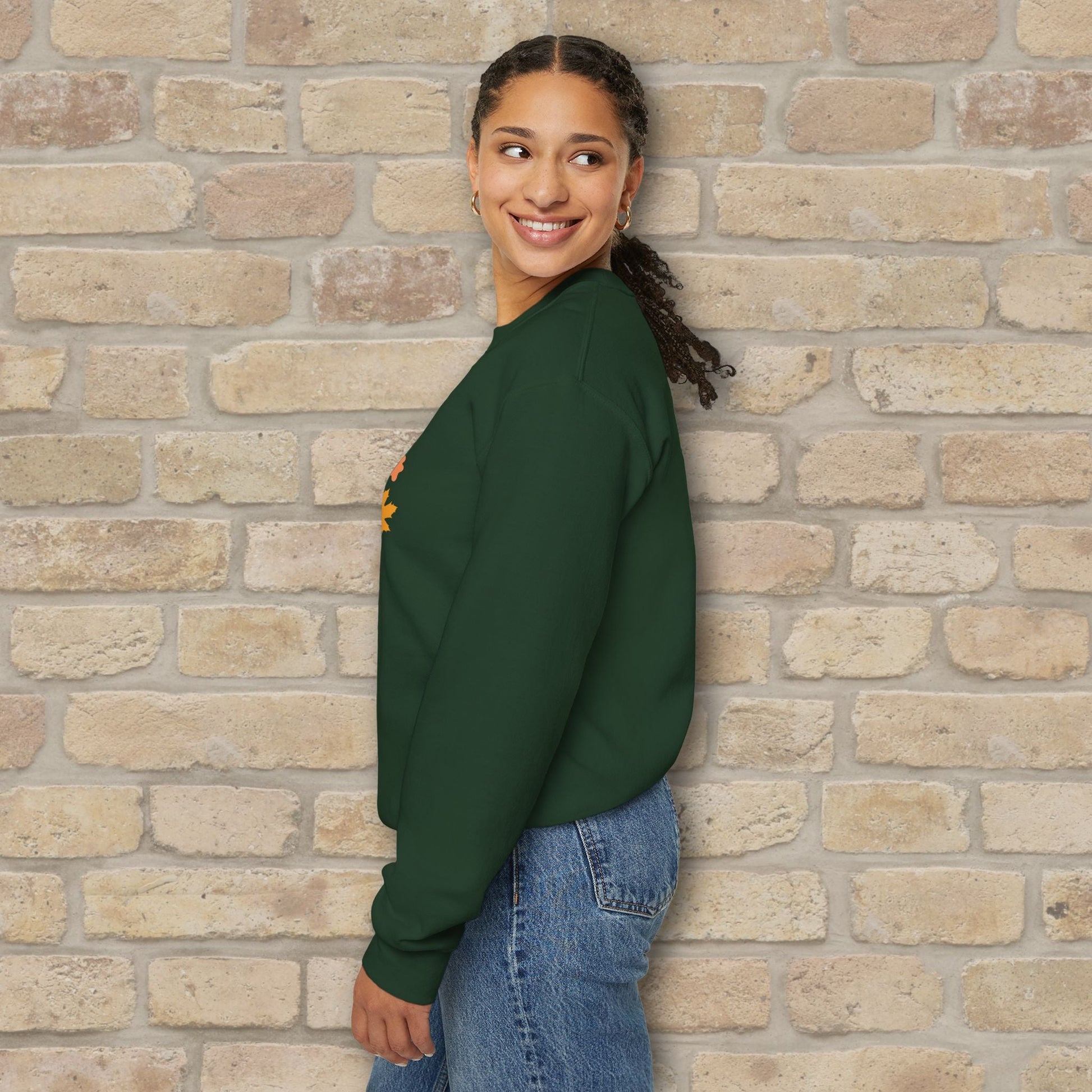 Graphic & Text Autumn Magic Heart Sweatshirt - Vibrant Styles