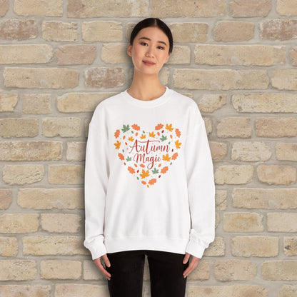 Graphic & Text Autumn Magic Heart Sweatshirt - Vibrant Styles