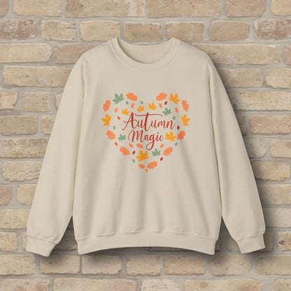 Graphic & Text Autumn Magic Heart Sweatshirt - Vibrant Styles