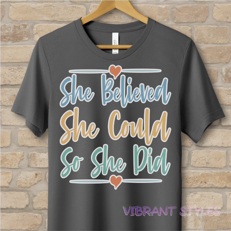 Mostly Text T-Shirts Believe Then Do Tee - Vibrant Styles