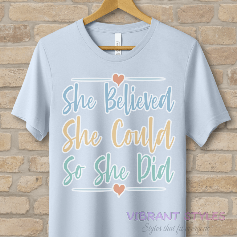 Mostly Text T-Shirts Believe Then Do Tee - Vibrant Styles