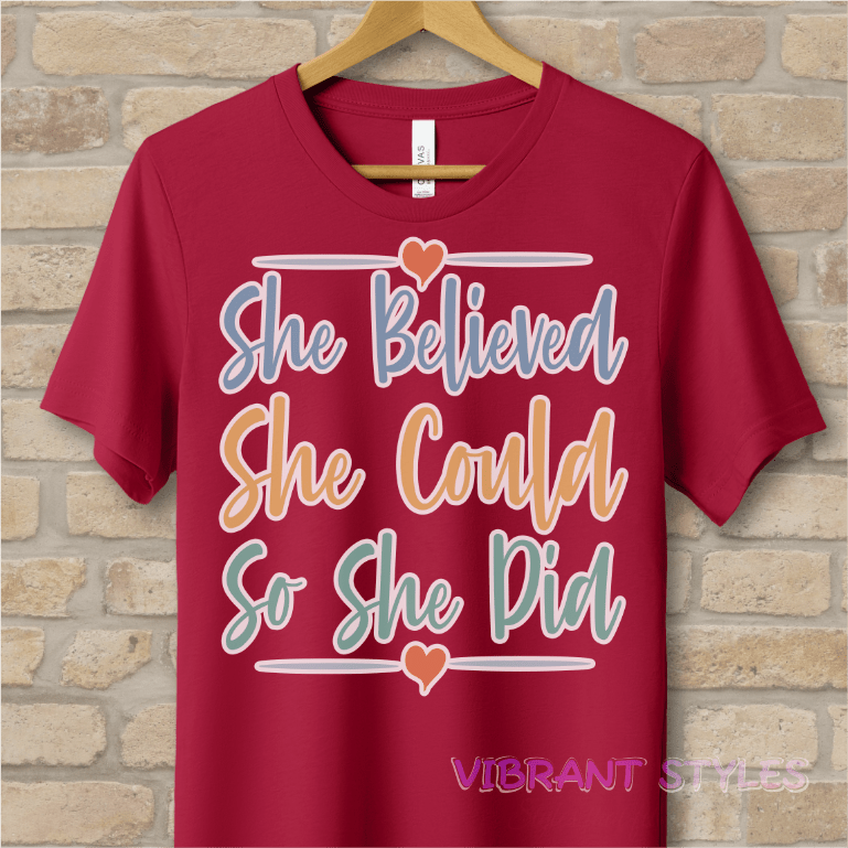Mostly Text T-Shirts Believe Then Do Tee - Vibrant Styles