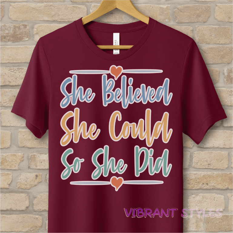 Mostly Text T-Shirts Believe Then Do Tee - Vibrant Styles