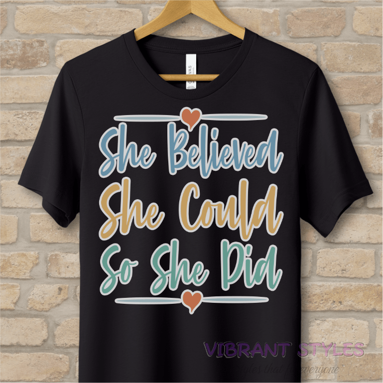 Mostly Text T-Shirts Believe Then Do Tee - Vibrant Styles