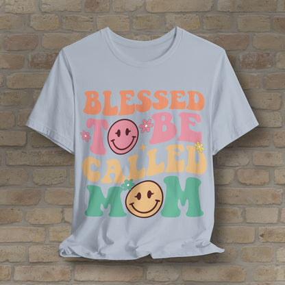 Mostly Text T-Shirts Blessed to Be Called Mom Tee - Vibrant Styles