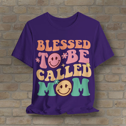 Mostly Text T-Shirts Blessed to Be Called Mom Tee - Vibrant Styles