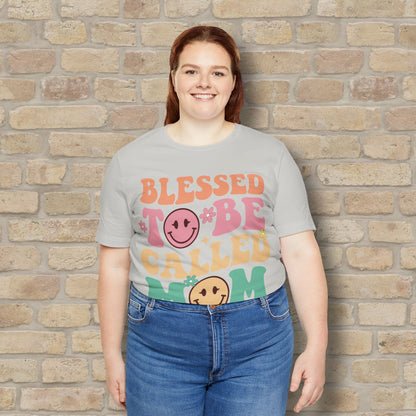Mostly Text T-Shirts Blessed to Be Called Mom Tee - Vibrant Styles