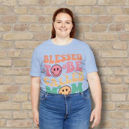 Mostly Text T-Shirts Blessed to Be Called Mom Tee - Vibrant Styles