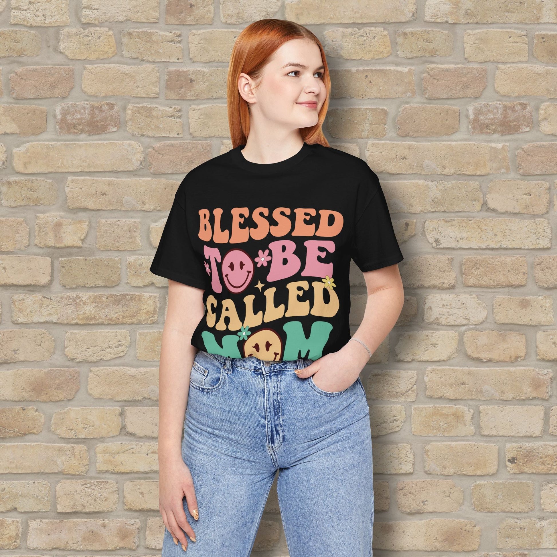 Mostly Text T-Shirts Blessed to Be Called Mom Tee - Vibrant Styles