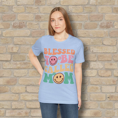 Mostly Text T-Shirts Blessed to Be Called Mom Tee - Vibrant Styles