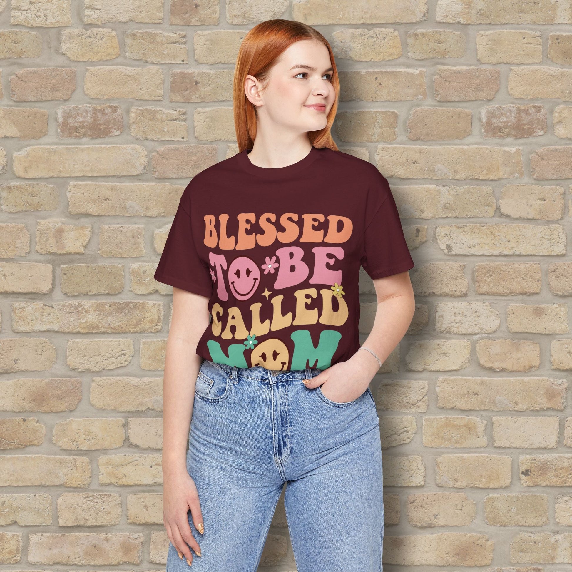 Mostly Text T-Shirts Blessed to Be Called Mom Tee - Vibrant Styles