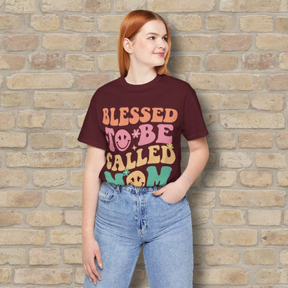 Mostly Text T-Shirts Blessed to Be Called Mom Tee - Vibrant Styles