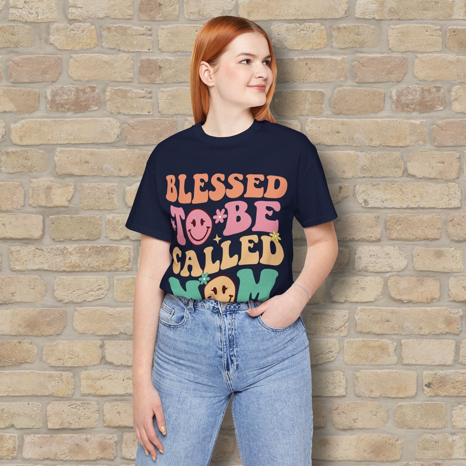 Mostly Text T-Shirts Blessed to Be Called Mom Tee - Vibrant Styles