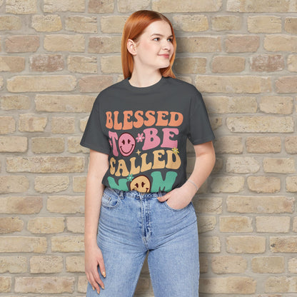 Mostly Text T-Shirts Blessed to Be Called Mom Tee - Vibrant Styles
